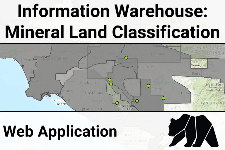 Image of CGS Information Warehouse Mineral Lands Classification Maps app